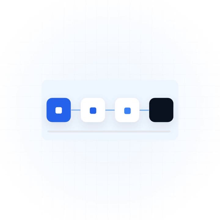 أربع خطوات متصلة تمثل منهجية Pixel في بناء المنتجات الرقمية